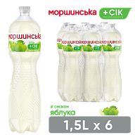 Моршинська зі смаком Яблука 1,5 л негазований напій-6-mywatershop.com.ua