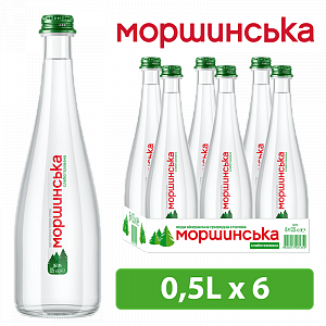 Моршинская 0,5 л слабогазированная вода в стекле — фото 1
