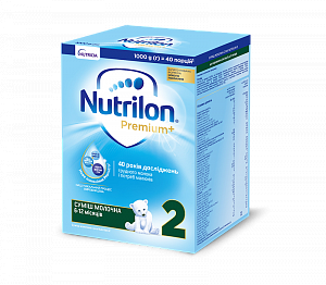 Смесь молочная сухая Nutrilon Premium+ 2, 1000г — фото 1
