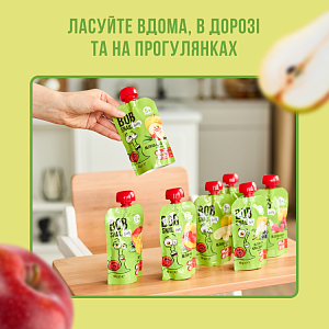 Пюре фруктове "Яблуко-Груша" Bob Snail для дітей від 5 місяців 90 г — фото 3