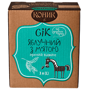 Сок Коник яблочный с мятой 3 л — фото 1