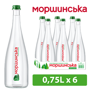 Моршинская 0,75 л слабогазированная вода в стекле — фото 1