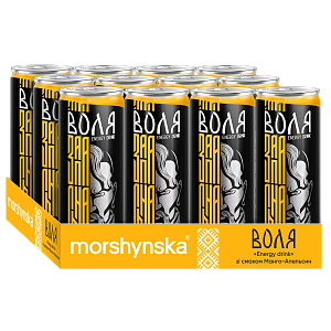 Моршинська Воля зі смаком манго - апельсин 0,33 л енергетичний середньогазований напій — фото 3