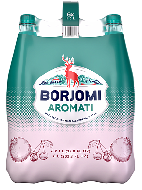 Borjomi Aromati з ароматом Вишні та Гранату 1 л сильногазований напій — фото 3