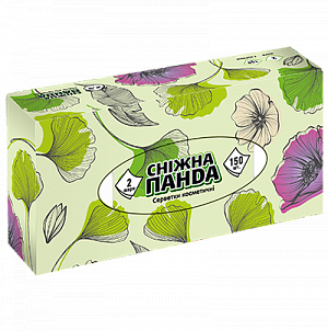 Серветки косметичні Сніжна Панда 150 шт
 — фото 2