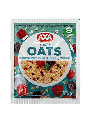 Каша AХА со сливками, малиной и ежевикой 40 г &times; 20 шт — фото 1