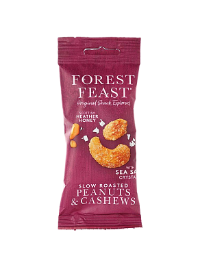 Смесь жареного арахиса и кешью Forest Feast с вересковым мёдом 40 г — фото 1