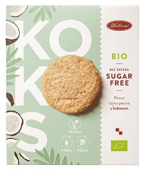 Печиво Delicia Кокос веганське з підсолоджувачем 135 г — фото 1