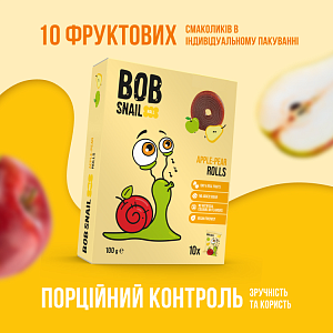 Натуральные фруктовые Конфеты "Яблоко-Груша" Bоb Snail 100 г — фото 2