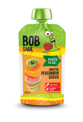 Пюре фруктове "Смузі Хурма-Гуавa" Bоb Snail пастеризоване 120г — фото 1