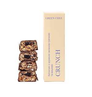 Батончик Green Chef з хрумкою зеленою гречкою та вишнею Crunch 50 г — фото 1