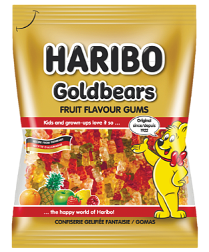 Цукерки желейні Haribo Goldbears неглазуровані золоті ведмедики 80 г — фото 1