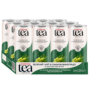 Чай зелений зі смаком винограду та м&rsquo;яти Morshynska Tea 0,33 л негазований напій — фото 3