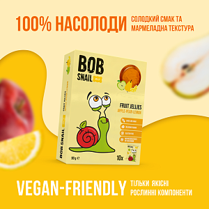 Мармелад фруктово-ягідний "Яблуко-Груша-Лимон" Bоb Snail 90 г — фото 2