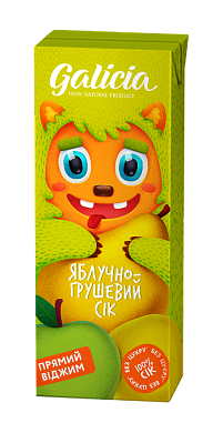 Сок Galicia Яблочно-грушевый неосветленный 0,2 л — фото 1