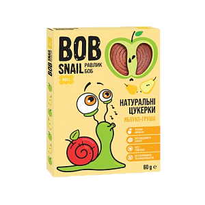 Натуральные фруктовые Конфеты "Яблоко-Груша" Bоb Snail 60 г — фото 1