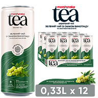 Чай зелёный со вкусом винограда и мяты Morshynska Tea 0,33 л негазированный напиток-1-mywatershop.com.ua