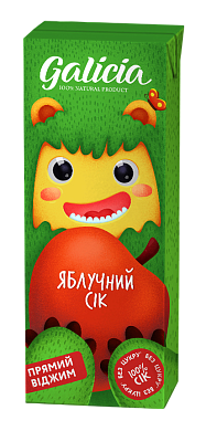 Сок Galicia Яблочный неосветленный 0,2 л — фото 1