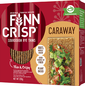 Сухарики ржаные Finn Crisp Caraway с тмином 200 г — фото 1