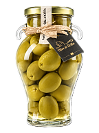 Цілі зелені оливки Torremar Queen Gordal із кісточкою 580 г-mywatershop.com.ua