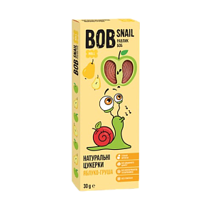 Натуральные фруктовые Конфеты "Яблоко-Груша" Bоb Snail 30 г — фото 1
