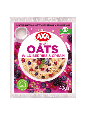Каша АХА з вершками та лісовими ягодами 40 г х 20 шт — фото 1