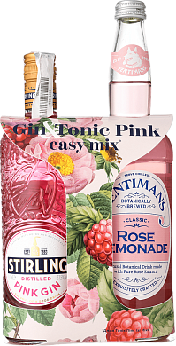 Набор джин Stirling Pink Gin 0,7 л + напиток Fentimans Розе безалкогольный сильногазированный 0,75 л — фото 1