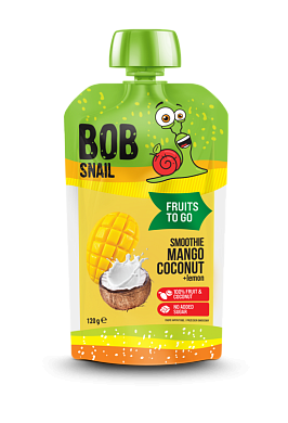 Пюре фруктовое "Смузі Манго-Кокос" Bоb Snail 120 г — фото 1