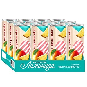 Моршинська Лимонада зі смаком тропічних фруктів 0,33 л соковмісний середньогазований напій — фото 3