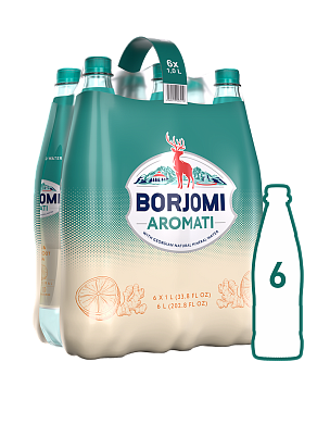 Borjomi Aromati з ароматом Цитрусових та Кореню імбиру 1 л сильногазований напій — фото 2