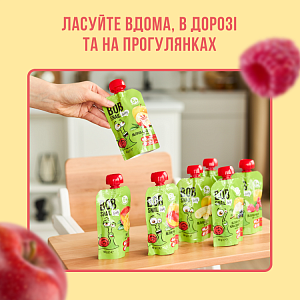 Пюре фруктово-ягодное "Яблоко-Малина" Bоb Snail для детей от 6 месяцев 90 г — фото 3