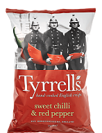 Чипси картопляні Tyrrell's із солодким чилі та червоним перцем 150 г-6-mywatershop.com.ua