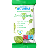 Cалфетки влажные Naturella Antibacterial с экстрактом листьев подорожника 15 шт-5-mywatershop.com.ua