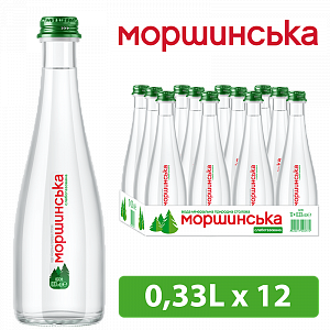 Моршинская 0,33 л слабогазированная вода в стекле — фото 1