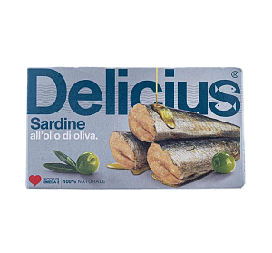 Сардина Delicius в оливковій олії 120 г — фото 1