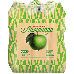 Моршинська Лимонада зі смаком яблука 1,5 л соковмісний середньогазований напій Xmas limited edition — фото 5