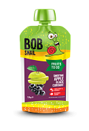 Пюре фруктово-ягідне "Смузі Яблуко-Чорна Смородина" Bоb Snail пастеризоване 120 г-5-mywatershop.com.ua