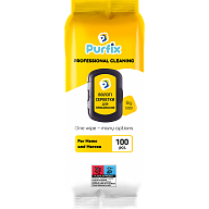 Салфетки влажные Purfix хозяйственные универсальные для уборки 100 шт-mywatershop.com.ua