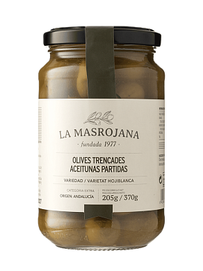 Оливки La Masrojana з кісточкою Ходжібланка 370 г — фото 1