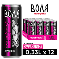 Моршинська Воля зі смаком журавлини 0,33 л енергетичний середньогазований напій-2 Моршинська Воля зі смаком журавлини 0,33 л енергетичний середньогазований напій-2-mywatershop.com.ua
