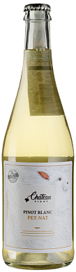 Вино Chateau Pinot Pet‑Nat Pinot Blanc виноградное натуральное полуигристое экстра‑брют белое 0,75 л — фото 1