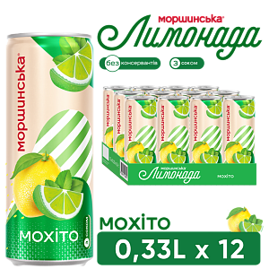 Моршинська Лимонада Мохіто 0,33 л соковмісний середньогазований напій — фото 1