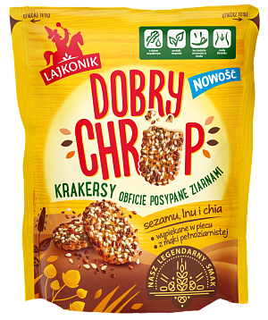 Крекери Lajkonik з кунжутом, льоном та чіа 100 г — фото 1