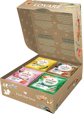 Чай Lovare "Зелений асорті" (32 пак) — фото 2