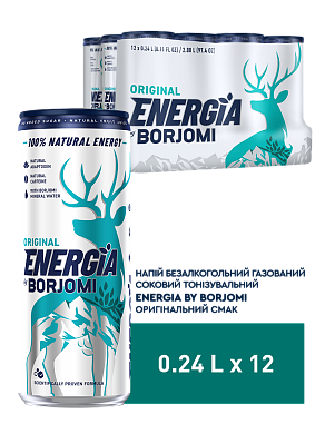 Energia by Borjomi Оригінальний 0,24 л енергетичний сильногазований напій — фото 1