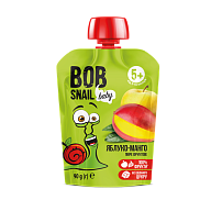 Пюре фруктовое "Яблоко-Манго" Bоb Snail для детей от 5 месяцев 90 г-1-mywatershop.com.ua