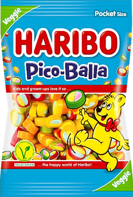 Цукерки желейні Haribo Pico Balla з фруктовим смаком 85 г — фото 1